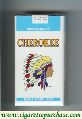 Cherokee Ultra Light 100s cigarettes Special Blend